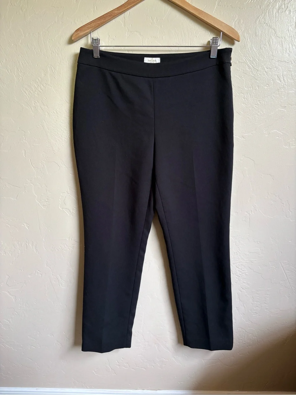 Kate Spade Black Cropped Ankle Trouser Pants Size 6 Casual Solid Color Basic